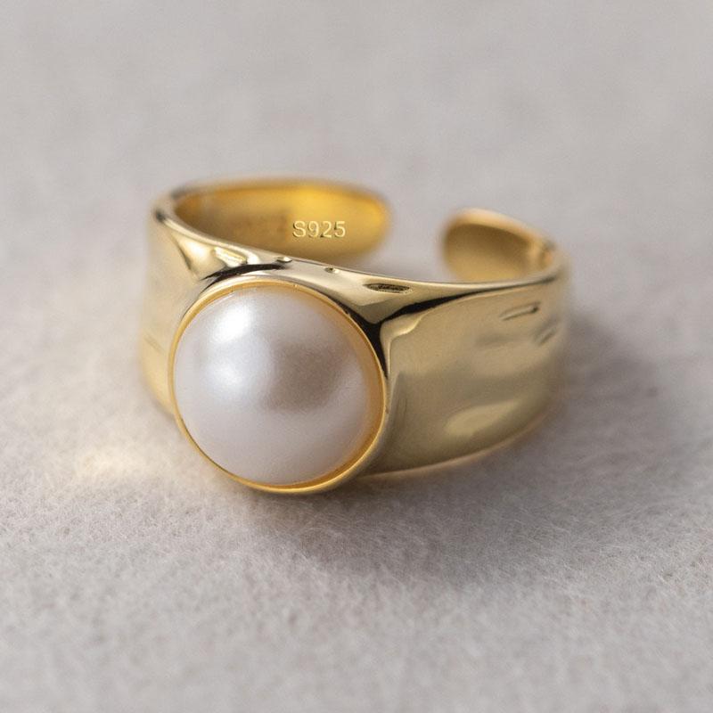 925 Sterling Silver Rings For Women Geometric Fine Jewelry Finger Adjustable Gold Interware CZ Ring For Party Birthday Gift