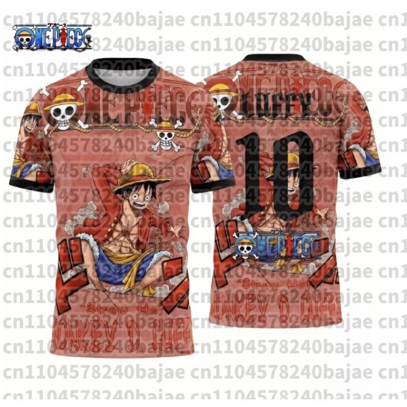 2026 One Piece Graphic T-shirt Japanese Anime Football Jerseys Sports Dry Quickly T-Shirt Children's Clothing Tee