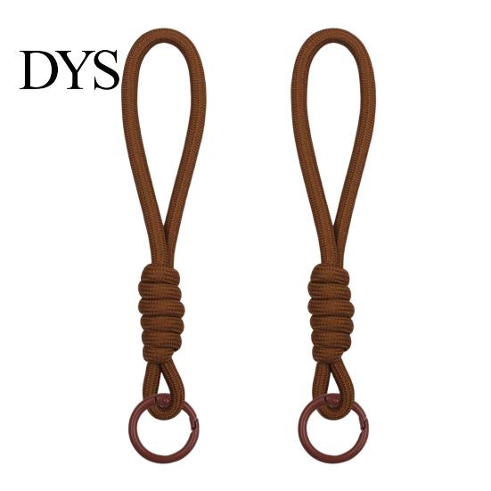 High Elasticity Rope Strap 2Pcs Braided Pendant Lightweight High-Elastic Keychain Holder with Soft Touch Wrist Reinforced Knot Design Macaron