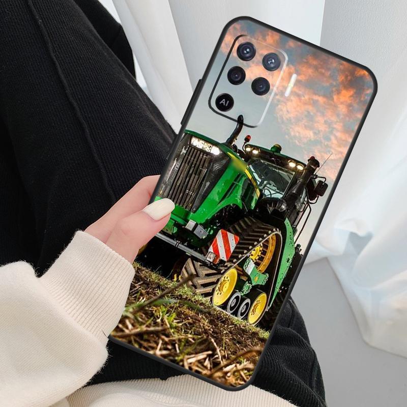 Farm Tractor Case For Oppo A96 A76 A16 A60 A98 A58 A78 A18 A38 A80 A40 A77 A57 A17 A74 A54 A94 A15 A5 Pro