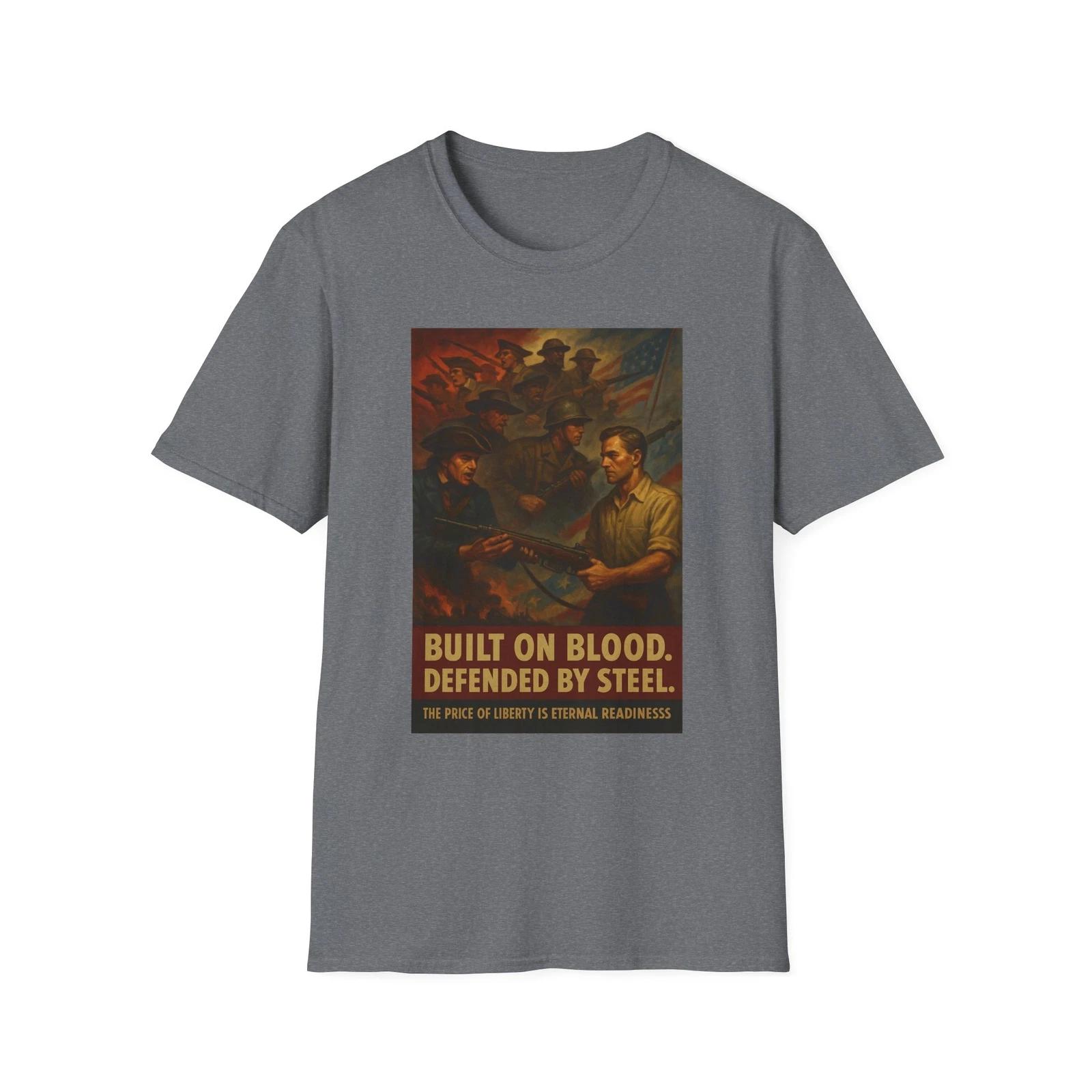 Built On Blood Shirt, Constitutional Rights Apparel, 2nd Amendment, Patriotic S