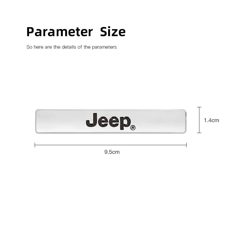 1Pcs 3D Metal Stickers Car Body Side Fender Emblem Decal For Jeep Wrangler Grand Cherokee Avenger Compass Wagoneer Gladiator XJ