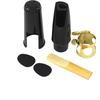 Alto Sax Saxophone Mouthpiece Plastic with Cap Metal Buckle Reed Mouthpiece Patches Pads Cushions