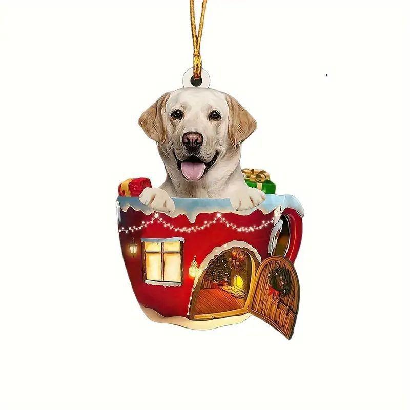 

Акриловая мультяшная красочная подвеска для автомобиля, праздничное рождественское украшение для елки