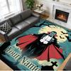 Crystal Velvet Rug Custom Name Text, Soft Non Slip Floor Mat Home DecorDracula