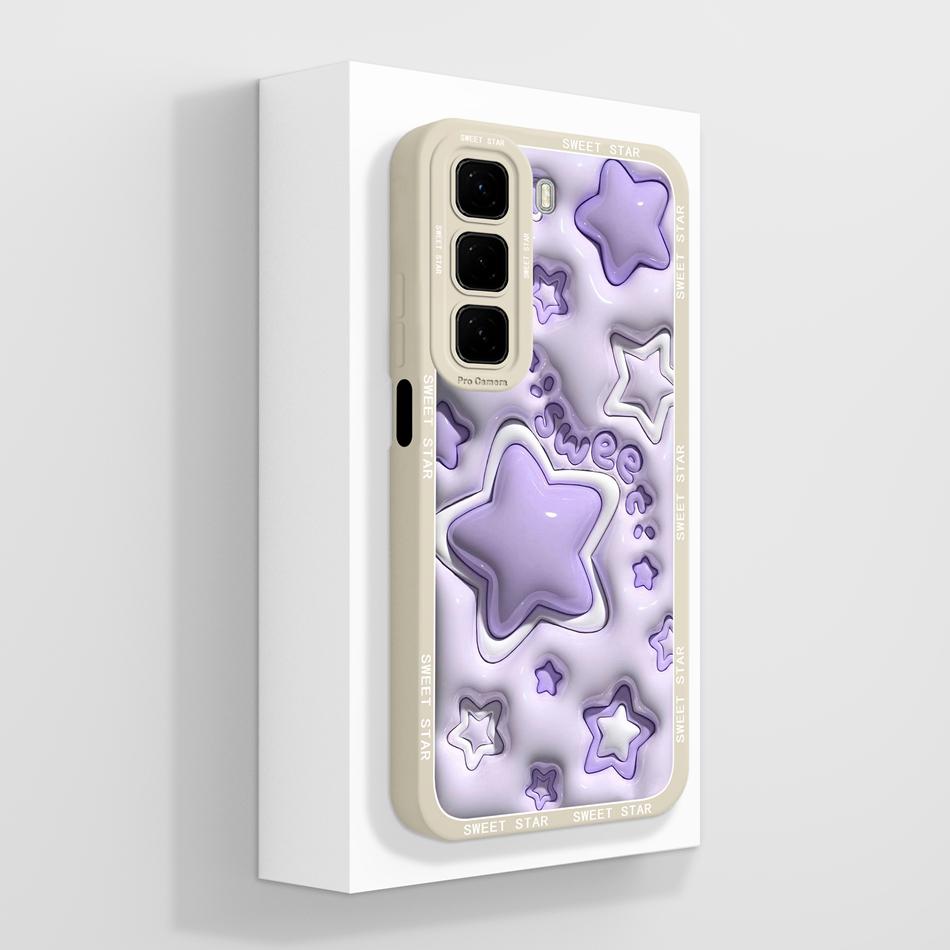 For Infinix Hot 50 Pro Plus Case Aesthetic Style Cover For Infinix Hot50i Full Protection Back Cover Soft Liquid Silicone Bumper