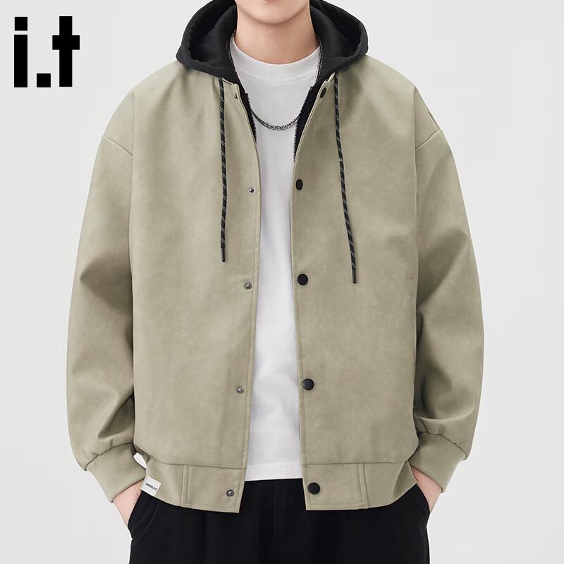:CHOCOOLATEit Herren Kapuzenjacke im amerikanischen Stil mit Patchwork