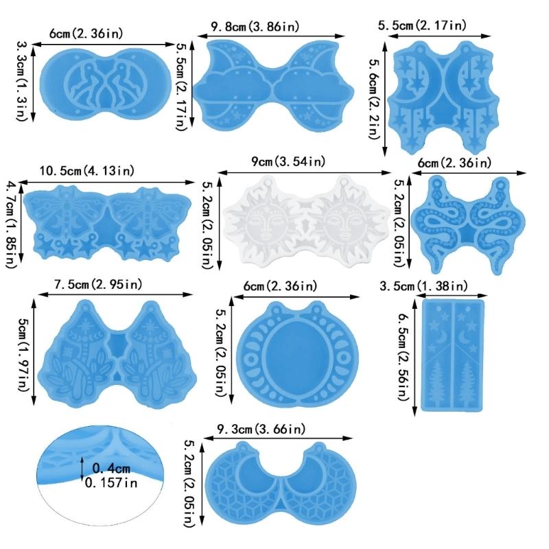 Silikon Ohrringformen Anhänger Epoxidharzform Epoxidharzformen DIY Schmuckherstellung Formen für Schmuckdekorationen
