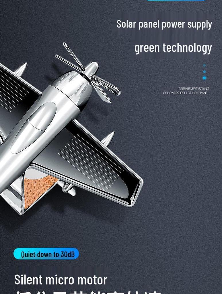 Solar Airplane Car Perfume: Aromatherapy Ornament for Console with Long-lasting Fragrance