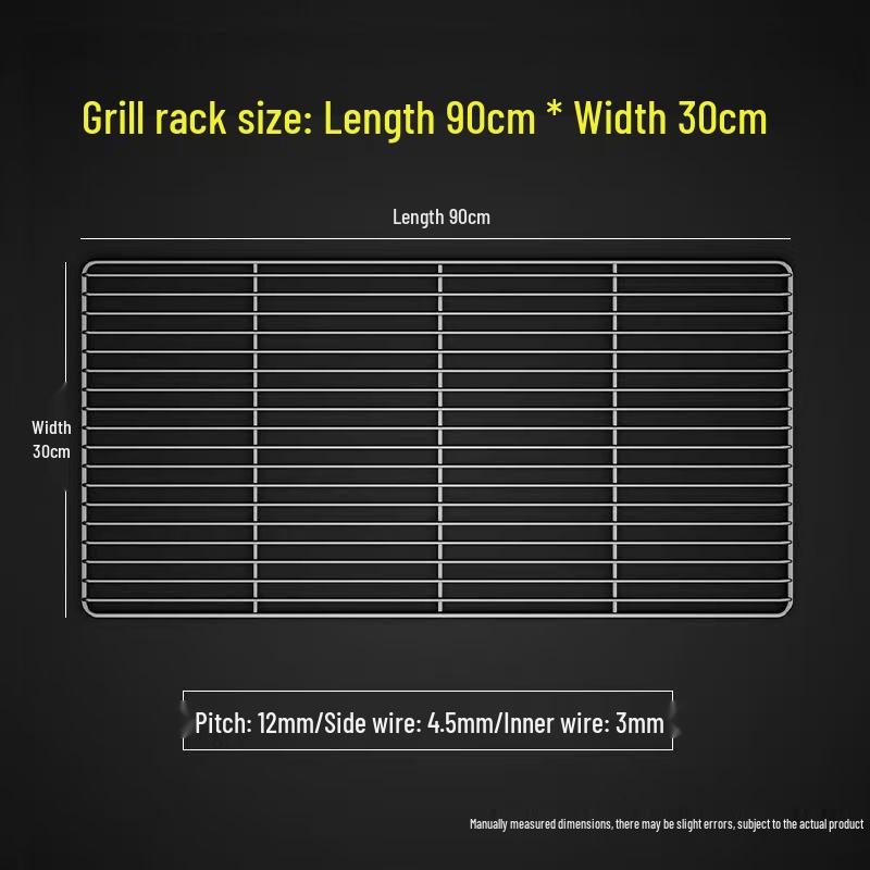 Rectangular 304 Stainless Steel BBQ Grill Net with Legs – Ideal for Draining Water & Oil, Oven Drying & Baking.