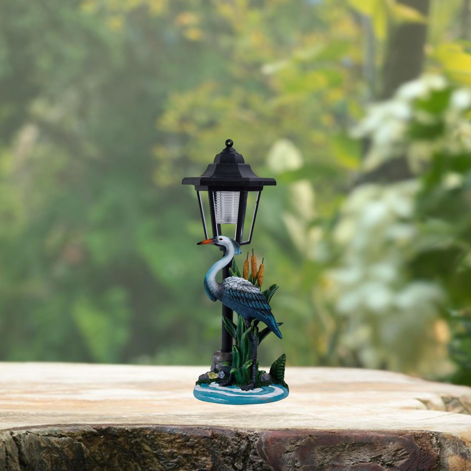 

Декоративная фигурка журавля с солнечным фонарем, скульптура кишечника, садовый декор для террасы синий