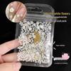 3D White Five-Petal Flower Resin Nail Art - Mini Fairy Style