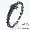Cross Charm Stainless Steel Bracelet for Men Polished 18-22cm Minimalist Trendy Jewelry Punk Vintage Accessory Daily Gifts