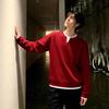 Men's Spring/Autumn 2025 Round Neck Double-Layer Knit Sweater Top