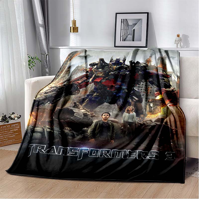 Cartoon T-Transformers Autobots Soft Flannel Blanket for Beds Bedroom Sofa Picnic,Throw Blanket for Cover Outdoor Leisure Gift