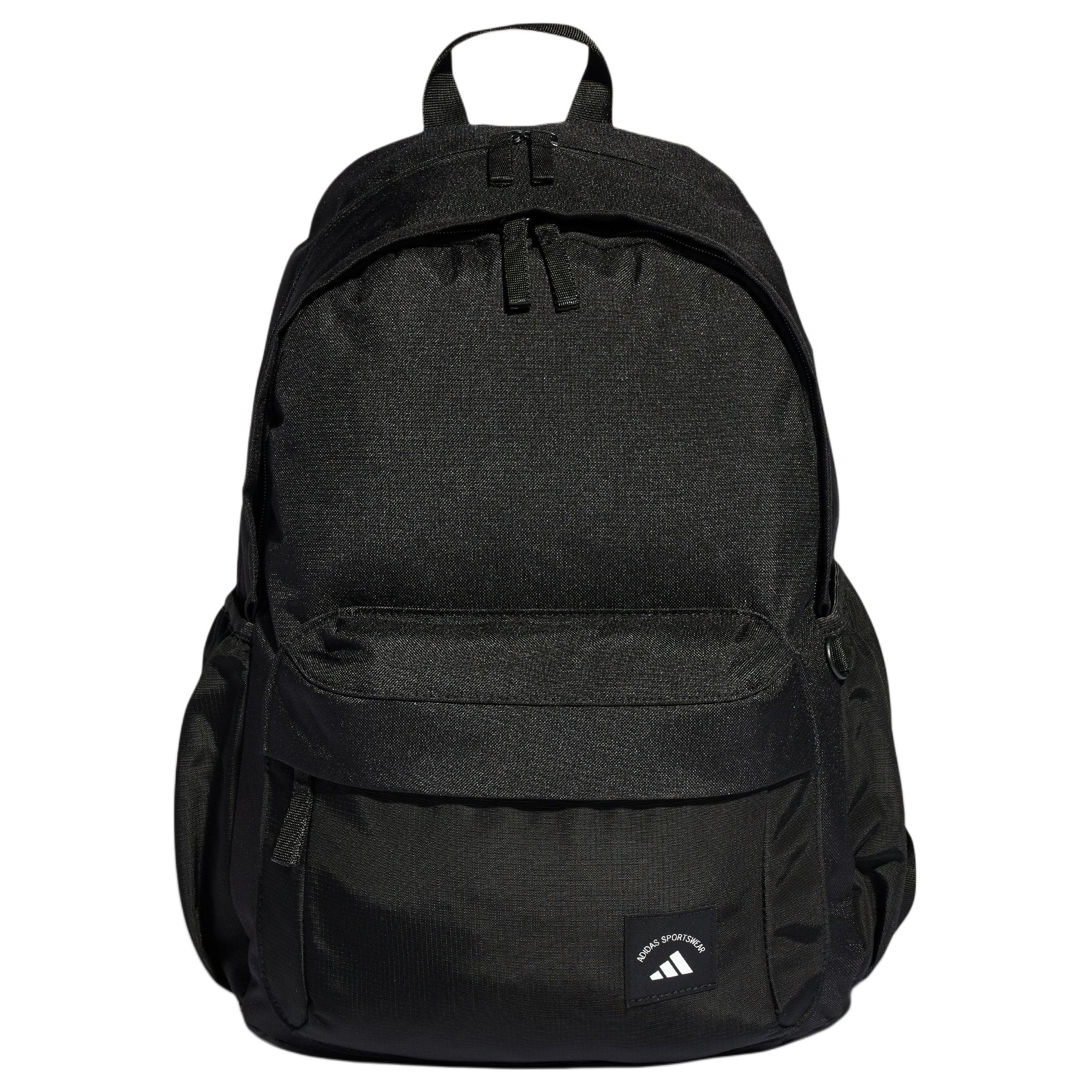 Adidas Material Zipper Closure Large Capacity Practical Commuter Fabric Backpack Unisex Backpack Black KR5115 Black