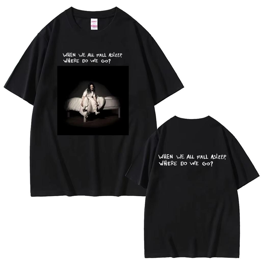 When We All Fall Asleep Where Do We Go 2026 Maglietta Uomo Donna Moda Musica Pop T-shirt a Manica Corta