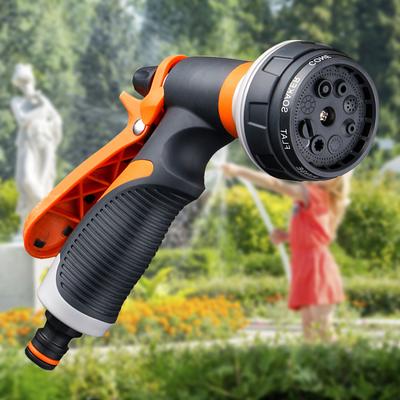 Multi-Function Hand-Held Garden Hose Nozzle Adjustable Spray for Watering Flowers Trees and Car Cleaning