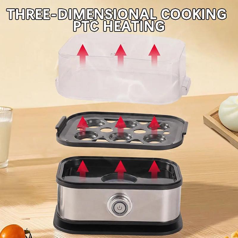 Stainless Steel Egg Cooker With Auto Shut Rapid Eggs Cooker Electric 6 Egg Capacity Boiled Corn And Potatoes Egg Boiler