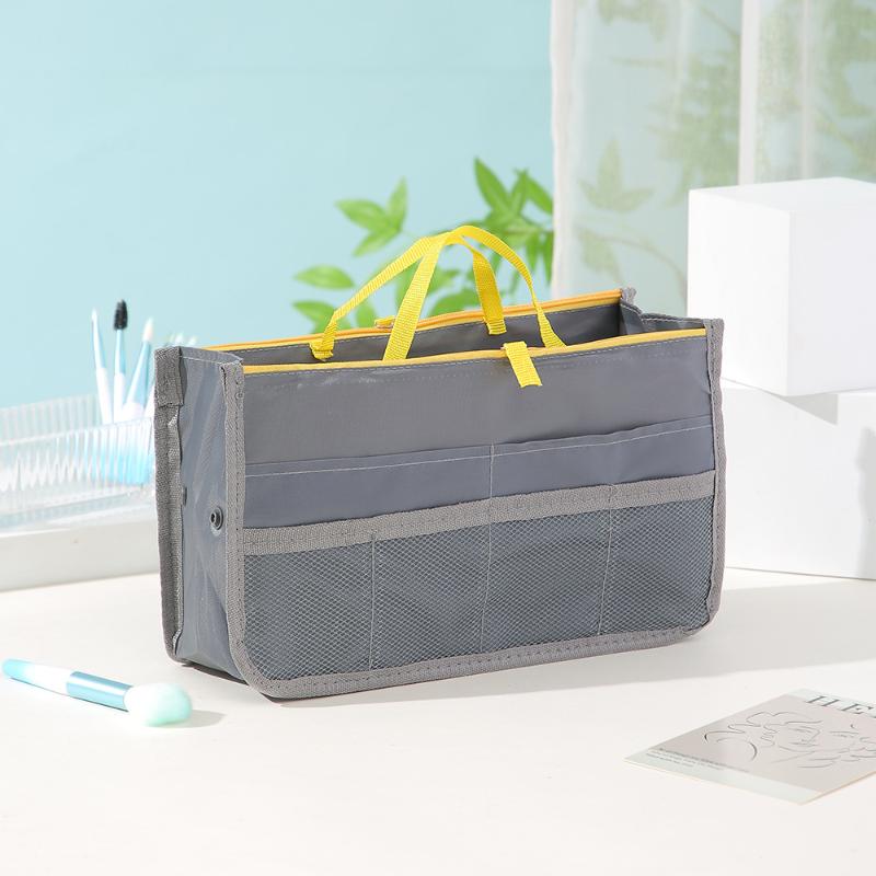 Large Makeup Bag Multi Functional Double Zipper Toiletry Organizer High Capacity Travel Cosmetic Storage for Women