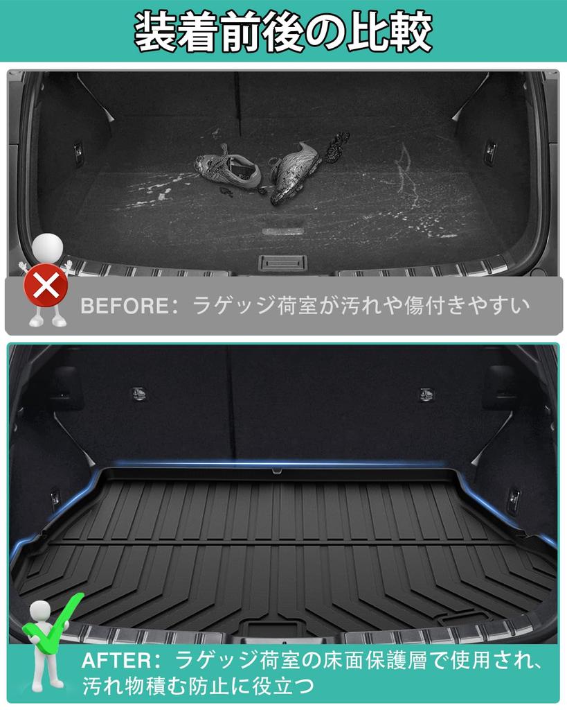 Mixsuper 3D Luggage Tray Trunk Mat for Lexus NX 2021 3D Molded Cargo TPE Luggage Lexus NX Easy Set NX Black (20 Series) (2nd Generation, 250, 350,