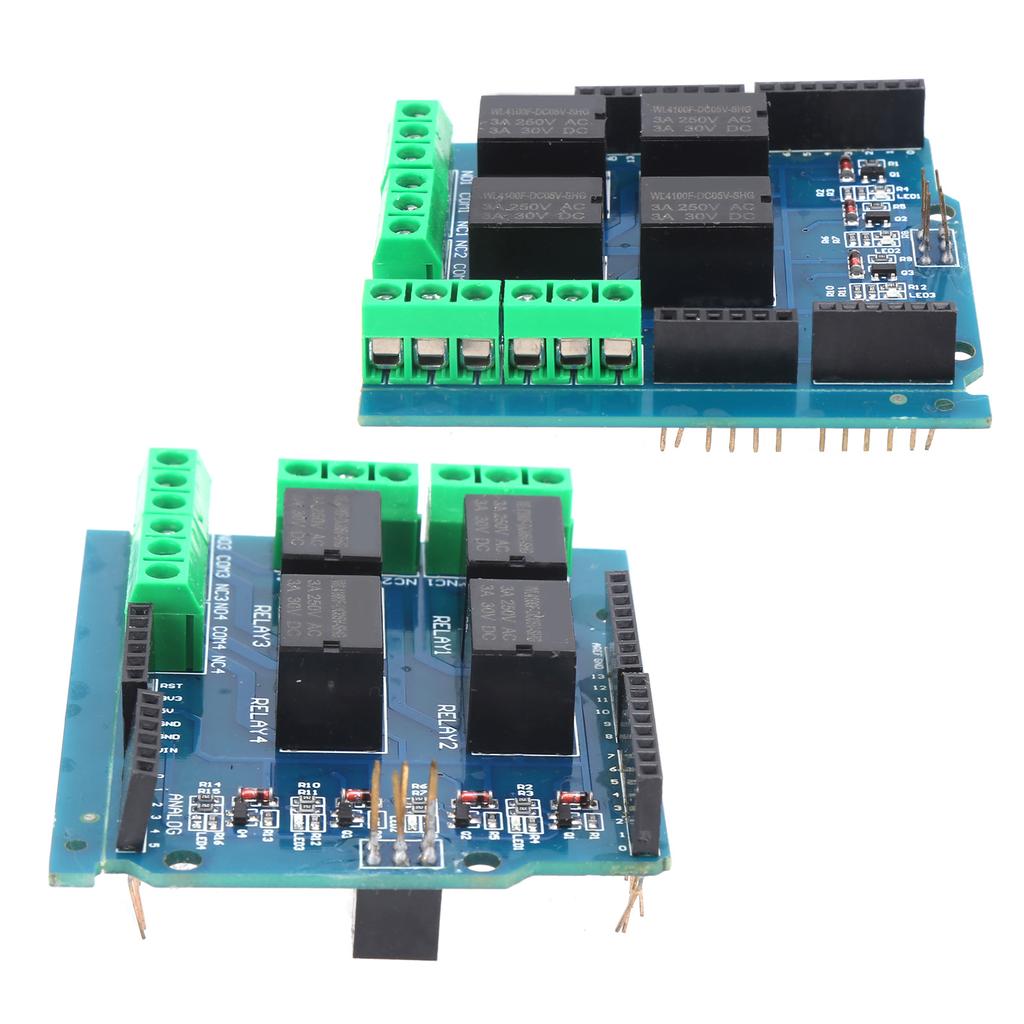 4-Kanal Relaismodul Steuerplatine Harz Erweiterungsschild mit Onboard-Anzeige DC5V