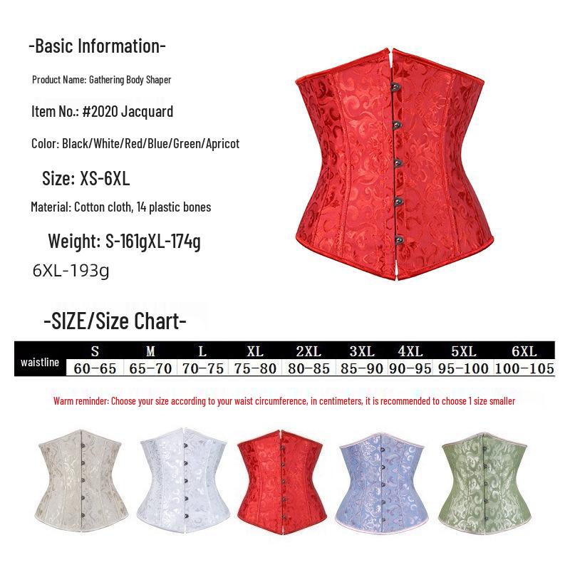 European & American Corset Gown: Abdomen Shaping Waist Cincher Top