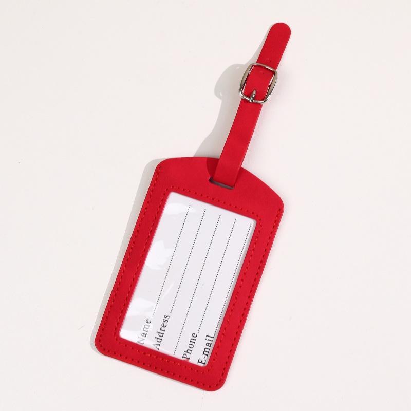 Leather Luggage Tag Name Address ID Holder Travel Accessories Baggage Label Suitcase Tag