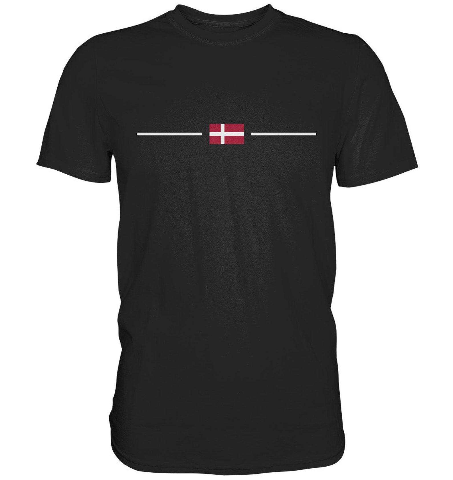 T-Shirt Denmark Danish Flag Danish Copenhagen Gift - Premium Shirt S