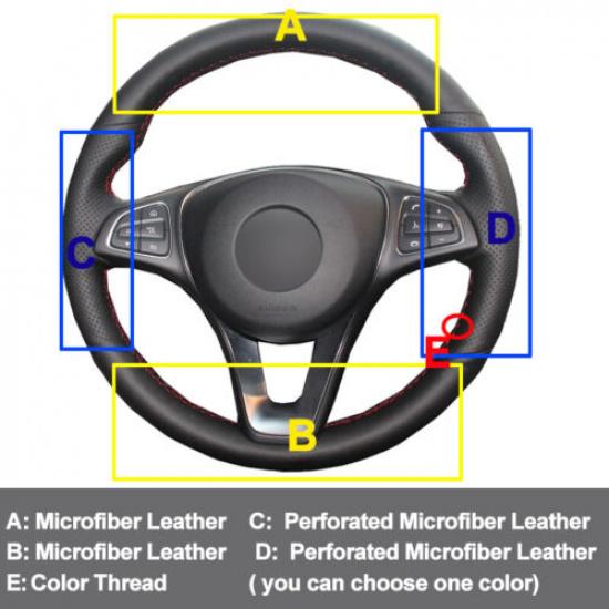 Hand Sew Car Steering Wheel Cover For Mercedes-Benz Vito III ( W447 ) 2015-