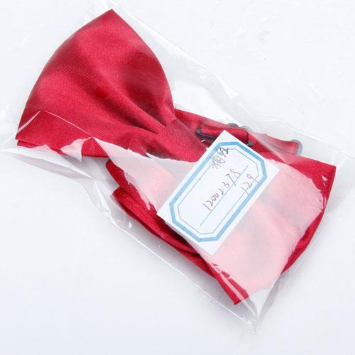 Men's Tuxedo Bow Tie Satin Pure Bowtie Party Wedding Wine Red