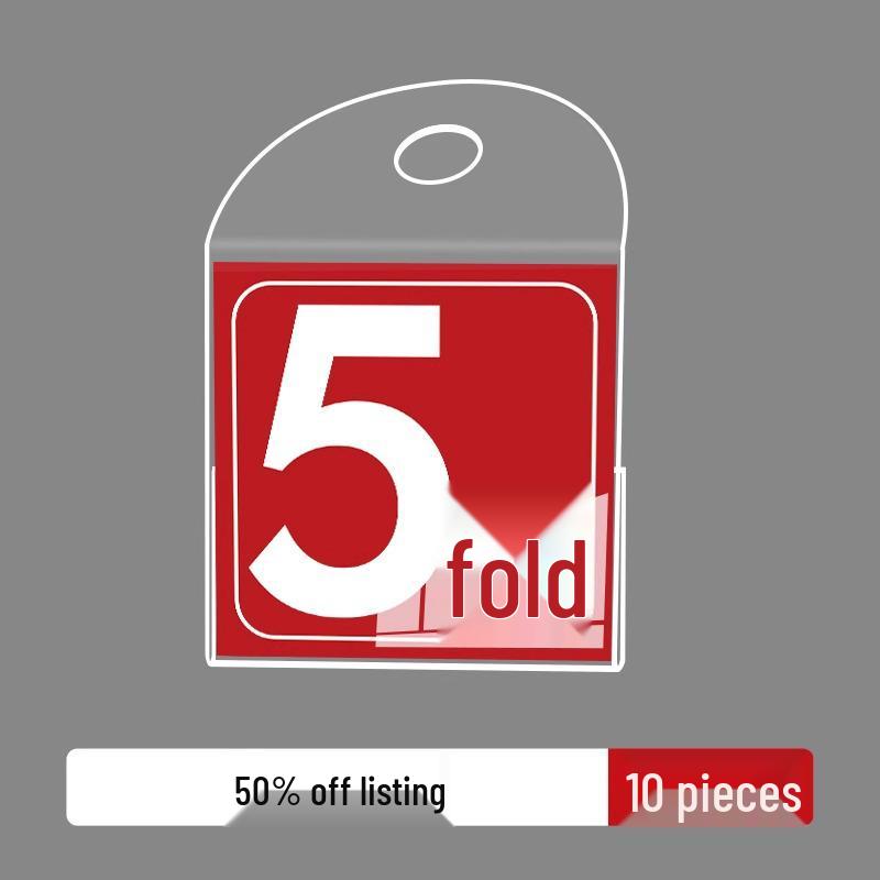 Promotional Clothing Store Hang Tag: Price, Discount, Recommended Label for Shelf Display