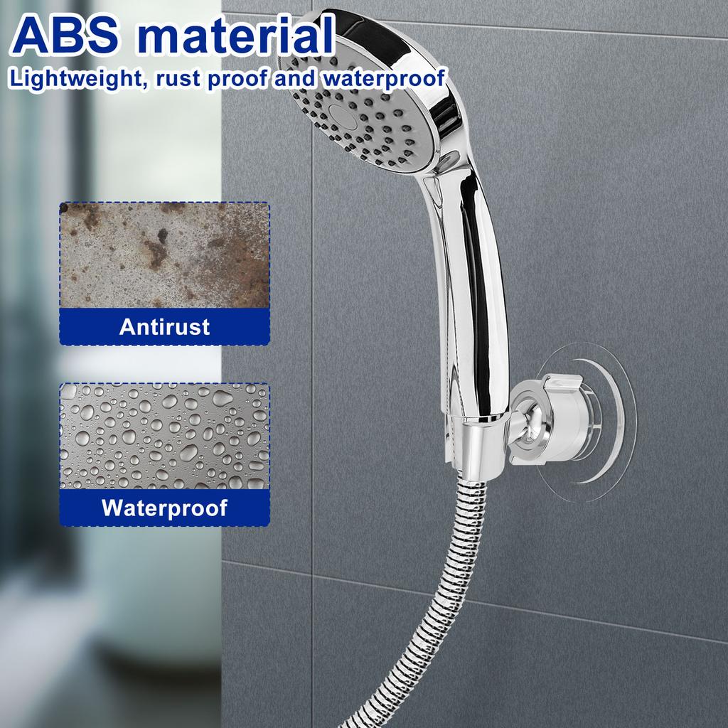 Shower Head Holder Transparent Hole Free Non Destructive Installation Adjustable Design Suspended Shower Stand Bathroon Parts
