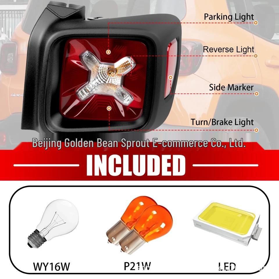 Compatible Jeep Renegade Taillight Turn & Brake Signal Lights: 68256062AA, 68256056AA