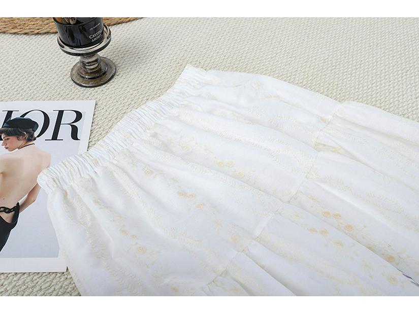 Fei Yuan Women's Ethnic Printed A-line Skirt - Autumn/Winter Artistic Fashion