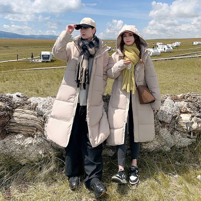 Winter Loose Down Cotton-padded Jacket Women's Medium and Long Thickened Loose Casual Warm Cotton-padded Jacket Coat