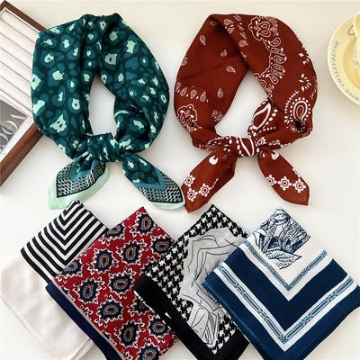 65*65cm Square Hair Scarf Cotton Bandanas Hairband Headband Hairscarf Headscarf Turban Shawl Wrap