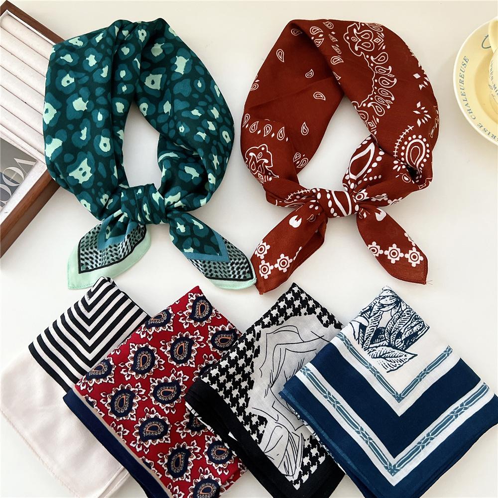 65*65cm Square Hair Scarf Cotton Bandanas Hairband Headband Hairscarf Headscarf Turban Shawl Wrap