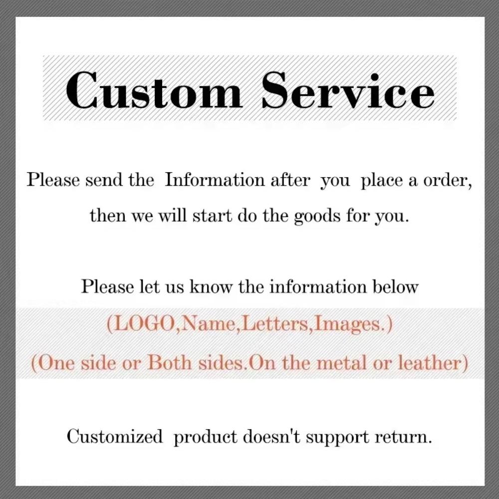 Commercial Affairs Custom Logo Name Keychain Buckle Men Car Moto Genuine Leather Key Ring Chains Men Waist Personalized Gift