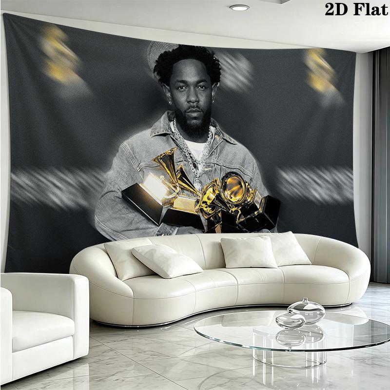Kendrick Lamar Wall Tapestry Aesthetic Wall Hanging Printed Fabric Blanket Decorative Tapestries for Bedroom Living Room Home Decor