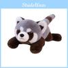 Gray Sitting Lying Raccoon Plush Toy Stuffed Animal Doll Decoration Kids Gift