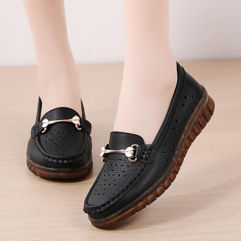 

Весенние туфли Doudou женские из мягкой кожи на мягкой подошве туфли для мамы туфли-лодочки маленькие кожаные туфли на плоской подошве повседневные одинарные туфли женские 41