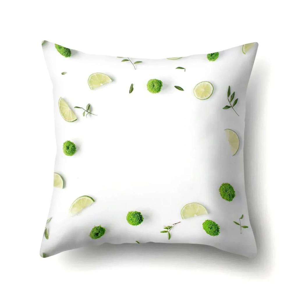 Simple Style Floral Print Pillow Cover Home Decoration Living Room Sofa Cushion Cover Office Chair Bedroom Room Decoration