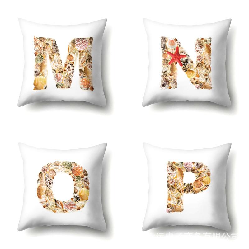 Polyester Pillowcase Automobile Decoration Home 26 English Letter Printed Pillowcase
