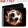 Sports Ball Theme Short Bifold Wallet Colorful Print Mini Coin Purse Card Holder for Women Multi-Color 1pcs