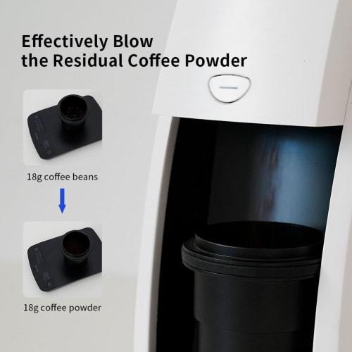 Coffee Grinder Single-Dose Hopper for Baratza Encore Coffee Grinder with Silicone Bellow and Mental Lid for Residual Coffee Grounds, White