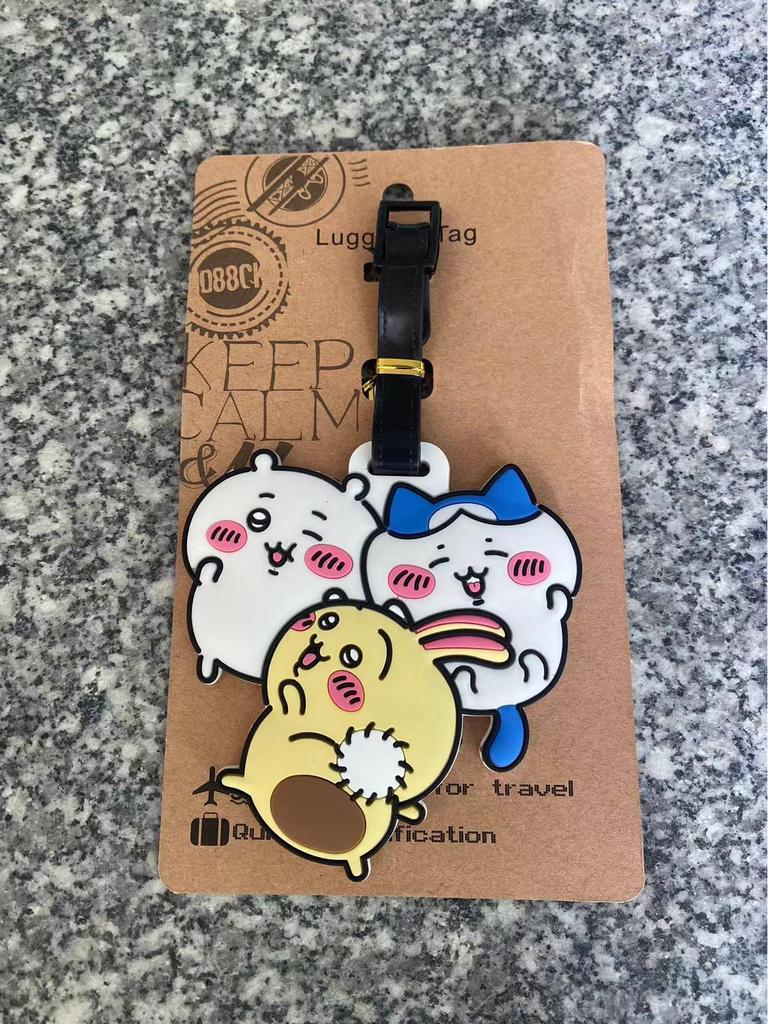 Chiikawa Cute Bear & Hachi Usagi Luggage Tag PVC Pendant