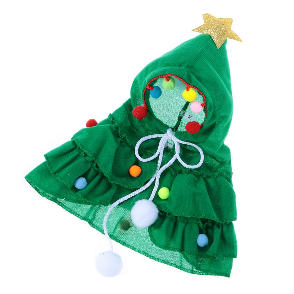 

Рождественский плащ для щенков среднего размера, зеленая шаль для домашних животных, кошек и собак малого и среднего размера