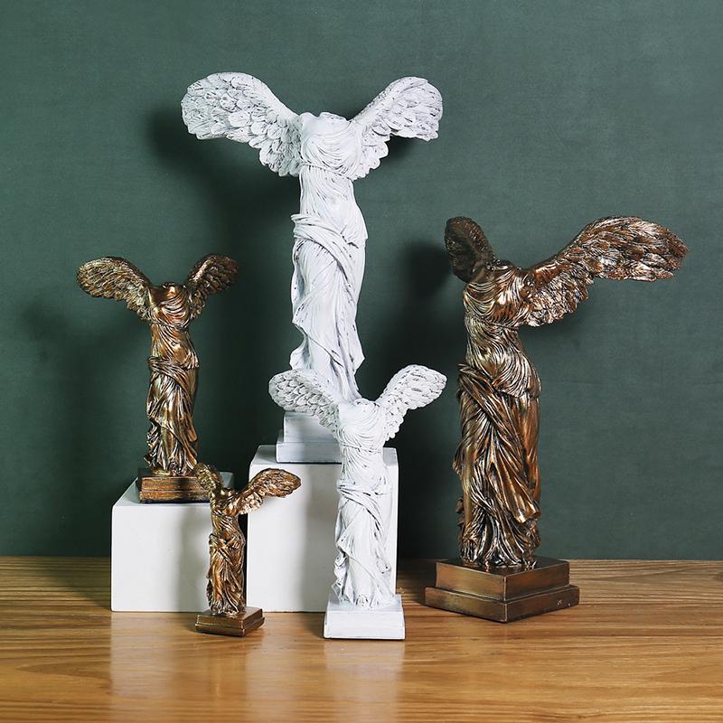 European Victory Goddess Figures Sculpture Resin Crafts Home Decoration Retro Abstract Goddess Statues Ornaments Business Gifts