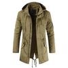 Autumn Winter Men's Slim Fit Jacket High Neck Man Trench Breasted Outerwear Casual Top Coat Windbreaker Windproof Clothing